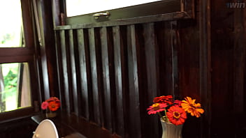 Public bath rough fuck till creampie with fit couple