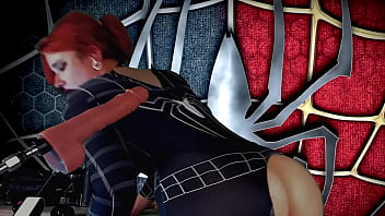 Meridjane became a spider girl and gives a passionate blowjob