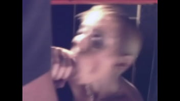 Cute and sexy melinda gives a customer a nice blow job