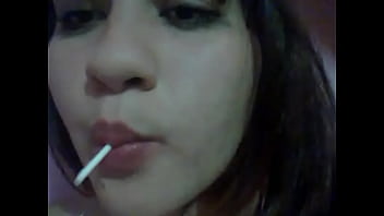 Young naughty girl playing with lollipop