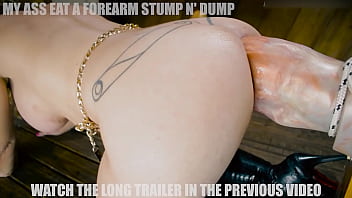 Marble arm dildo explode my ass