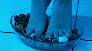 Dirty toes and soles for a snack