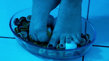 Dirty toes and soles for a snack