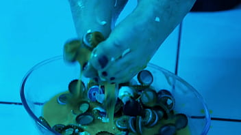 Dirty toes and soles for a snack