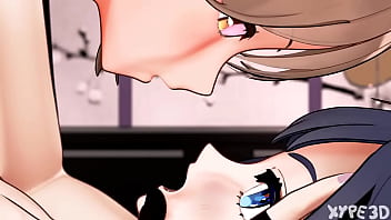 Futanari mumei fucks kronii