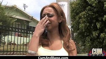 Cum slut introduced to bukkake 4