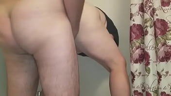 Sexy bbw gets fucked from behind and drips cum