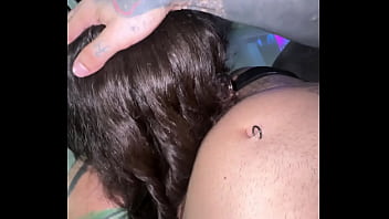 This girl with a split tongue deepthroats me and lets me cum on her face