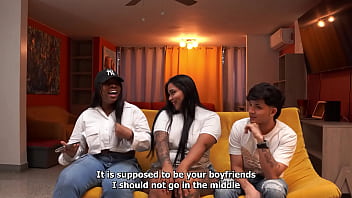 My girlfriend's big ass friend comes to visit and she knows how to entertain herself with a big cock