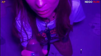 Coloquei a coleira na vagabunda para ela me obedecer arrombei ela toda com minha rola gigante