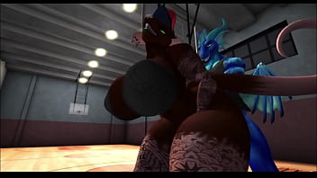 Dragon fucks rat girl for beating him at basketball