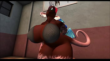 Dragon fucks rat girl for beating him at basketball