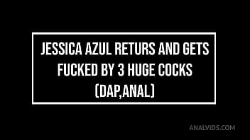 Perfect body brazilian jessica azul returns and gets fucked by 3 huge cocks dap balls deep anal anal gapes atm per