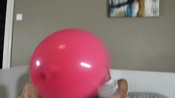 Blond foot babes balloon fun