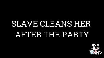 Slave cleans her after the dirty feet hairy sweaty pussy gassy ass