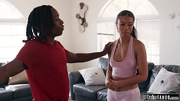 With two lesbians in my bedroom can you blame me for spying ebony gfs lick pussy when they find out their friend has been watching them all along