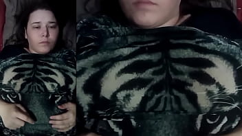 Slut shows off her large tits 1