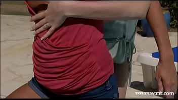 Lesbians lauren may and tarra white suck tits and use toys for twats