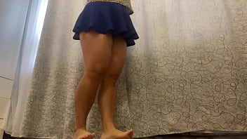 Doing stretches without panties