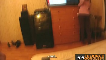 Petite chic strips and sucks cock