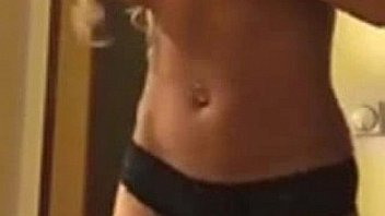 Blonde babe girl dancing