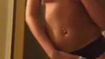 Blonde babe girl dancing