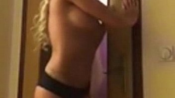 Blonde babe girl dancing