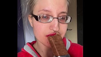 Asmr eating in big glasses