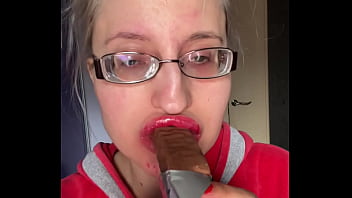 Asmr eating in big glasses