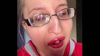 Asmr eating in big glasses