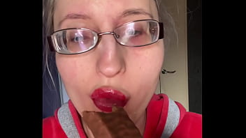 Asmr eating in big glasses