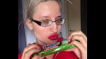 Asmr eating in big glasses