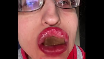 Asmr eating in big glasses