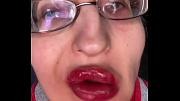 Asmr eating in big glasses