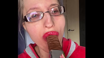 Asmr eating in big glasses