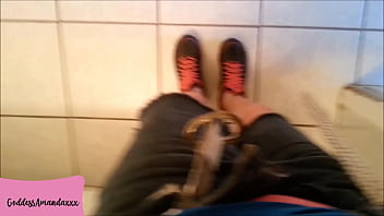 Watch my sexy pierced pussy pee in the toilet