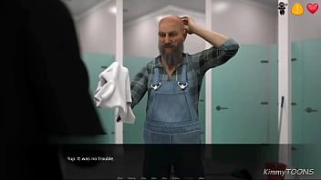 Hot milf caught janitor at work fapping to her sexy blouse