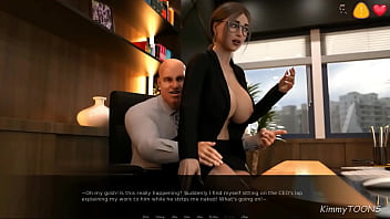 Hot milf caught janitor at work fapping to her sexy blouse