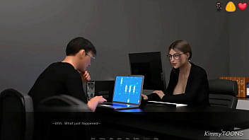 Hot milf caught janitor at work fapping to her sexy blouse