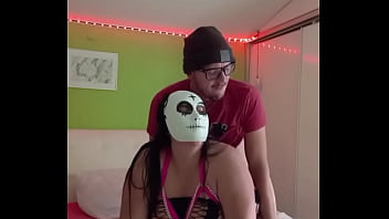 He dressed me up to scare my stepson and ended up masturbating and fucking me milf big tits