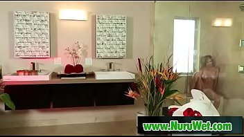 Asian masseuse gives pleasure to horny client during nuru gel massage 07