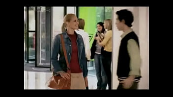 Blonde girl with her miniskirt stuck in her panties