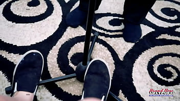 Horny coeds jackie and trinity masturbate and share a boner to get banged