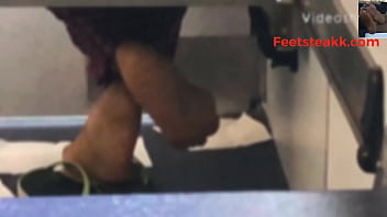 Ebony feet on bus