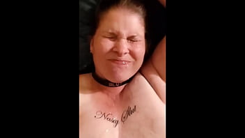 Big titty whore penetrates herself in all holes