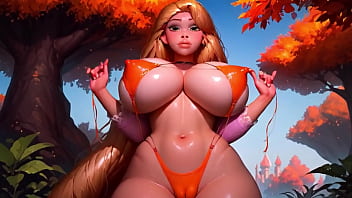 Huge boobs and nipples blonde bouncing tits and dancing perfect body cartoon girl ai free