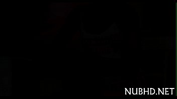 Miniature girl in a hardcore scene