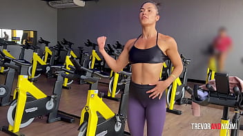Latina's steamy gym workout ends with her ass getting pounded