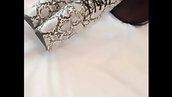 Milf in latex outfit stockings and heels