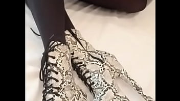 Milf in latex outfit stockings and heels